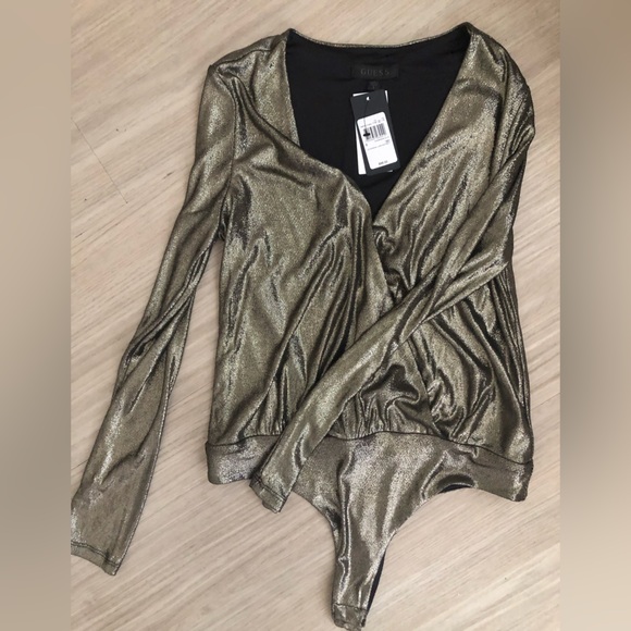 GUESS metallic bodysuit size S - Picture 1 of 2